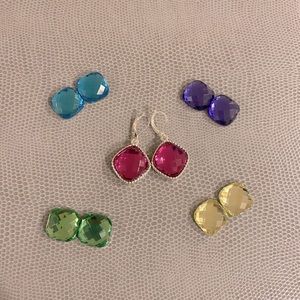 JOAN RIVERS INTERCHANGEABLE LEVER BACK EARRINGS SILVER PLATED